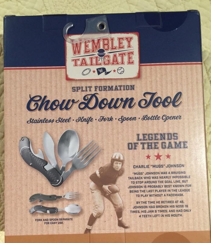 Wembley Tailgate Split Formation Chow Down Tool Fork/Knife/Spoon/Bottle Opener