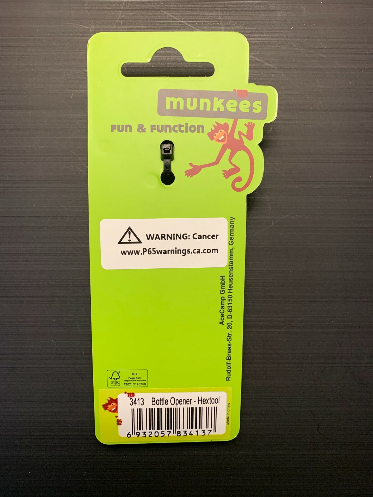 Munkees Aluminum Keychain Bottle Opener with Hex Tools Assorted Colors – 3413