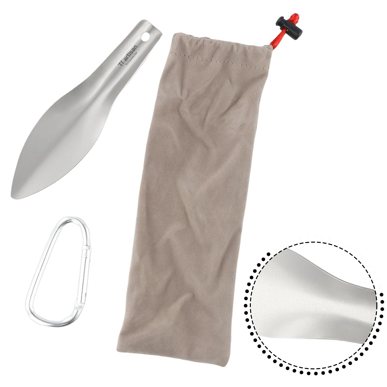 Curved Design Garden Trowel for Easy Digging Camping Hiking 155x40mm 0.8mm