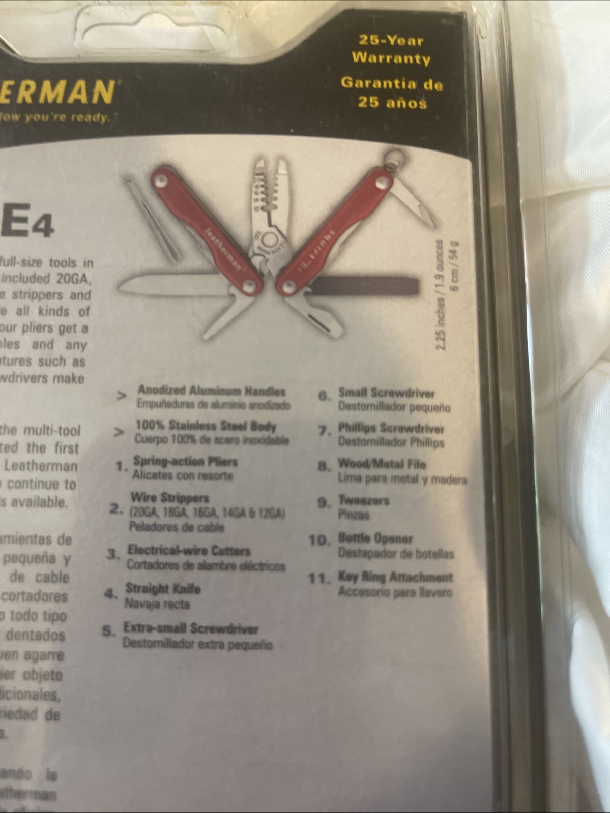 Leatherman Squirt E4 Radioshack Inferno Red 11 Tool Multitool New in Sealed Pack