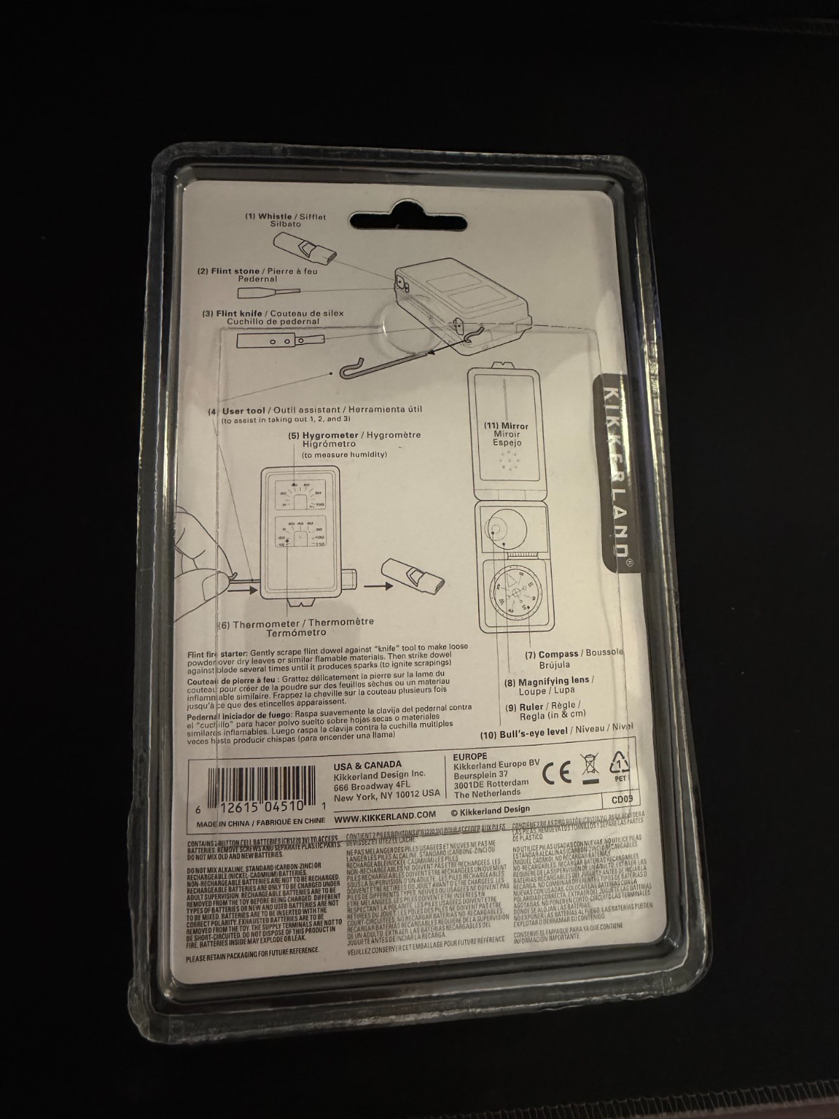 Kikkerland Survival Kit New Sealed