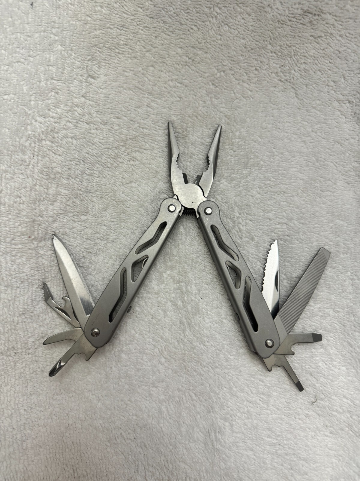 B/Bury Multi-Tool File Pliers Screwdrivers Glass Break Knife Survival Hiking