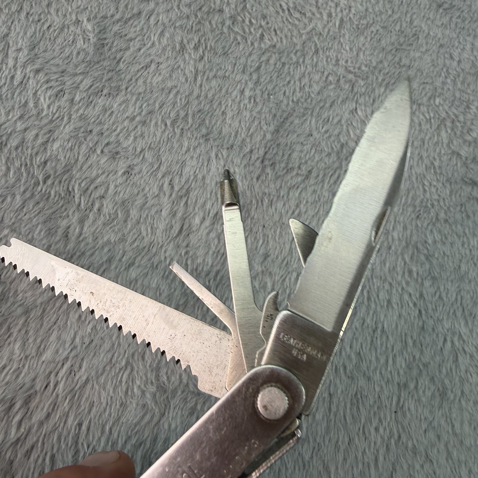 Vtg 1995 Leatherman Super Multi Tool 2 Blade Original Leather Case B501