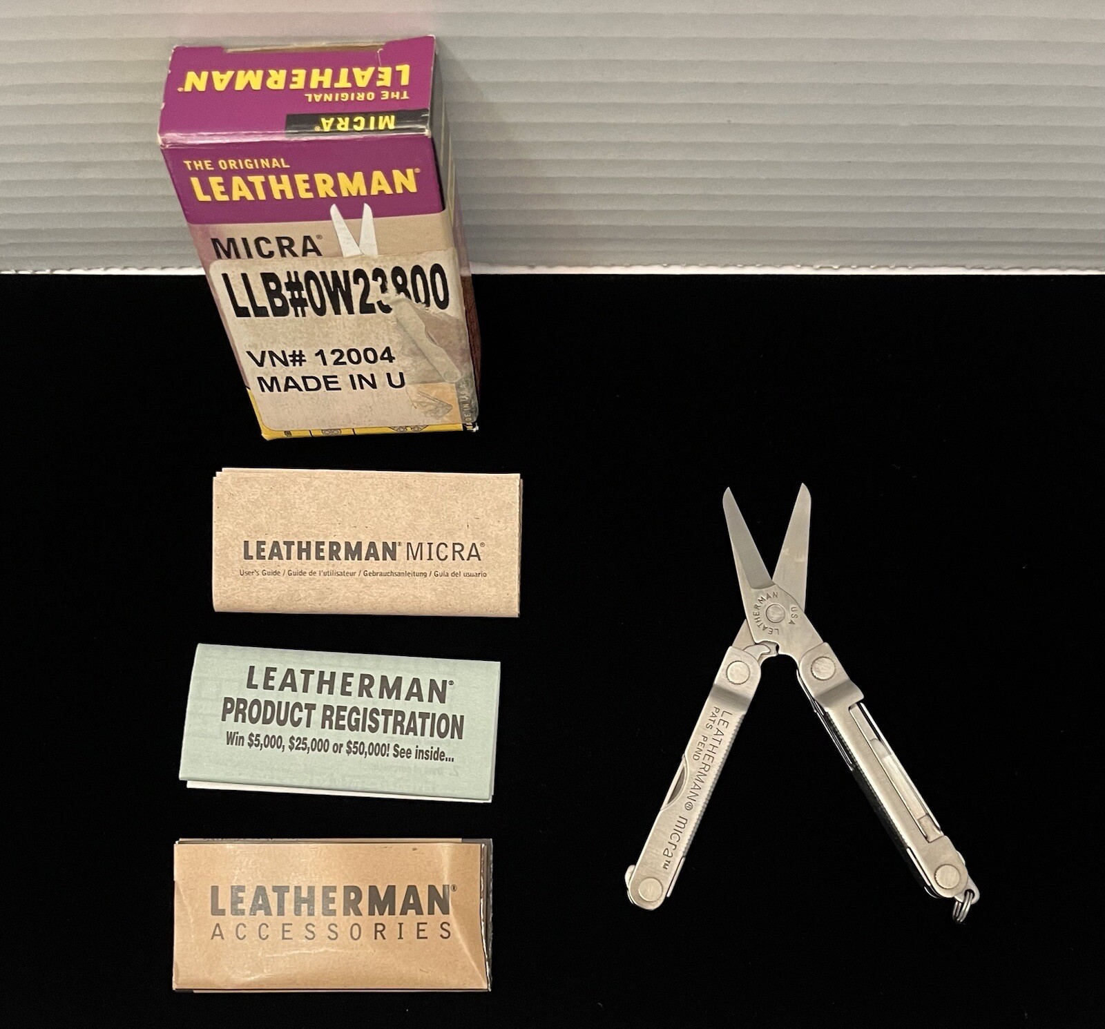 Vintage Leatherman Micra Multi-Tool Pocket Knife Engraved DAD
