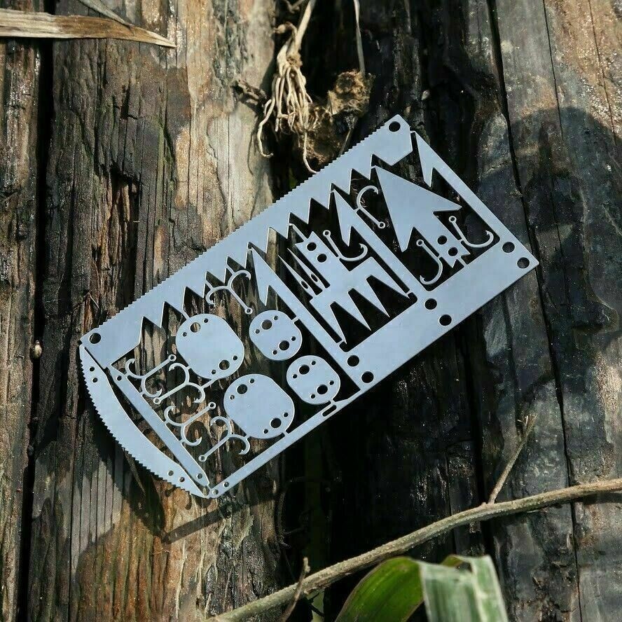 Bugout Fishing 22 in 1 Survival Card Stainless, Lightweight (5706) Free Shipping
