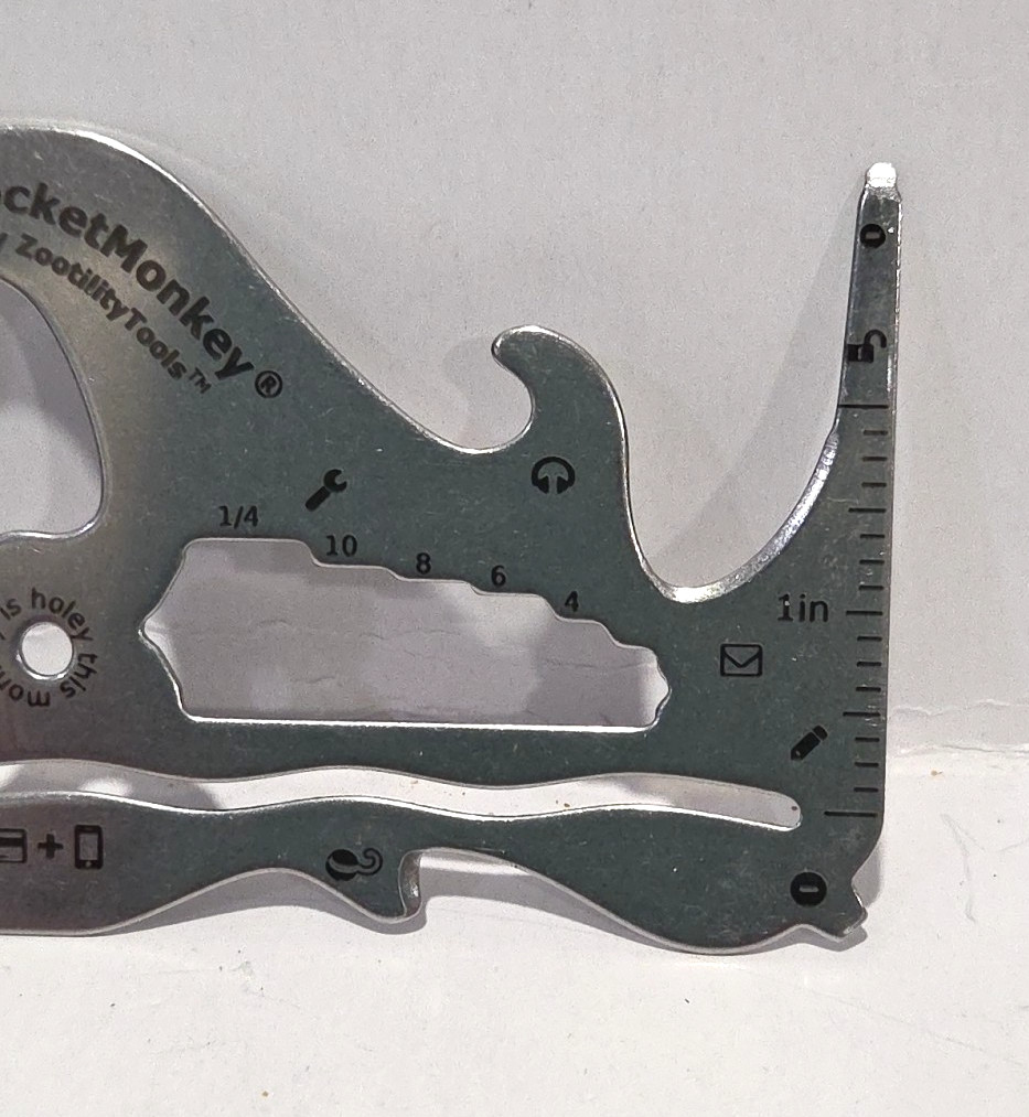 Zootility Tools Pocket Monkey Flat Multi Tool Fits Your Wallet Stainless Steel