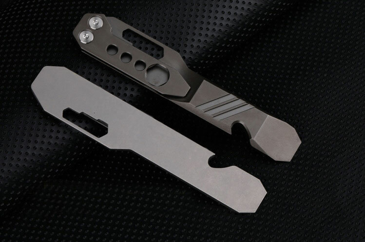TC4 Titanium Alloy Pocket Pry Bar Pendant Crowbar Opener keychain Multi EDC Tool