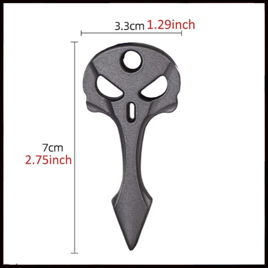 Small Skull Multi-functional Metal EDC Necklace With Paracord, Alloy Pendant