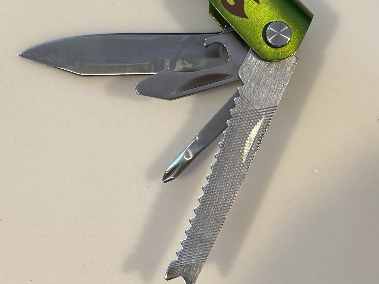 Multitool w/ Pliers Knife Screwdrivers Bottle Opener Saw Ruler Sheath Flashlight
