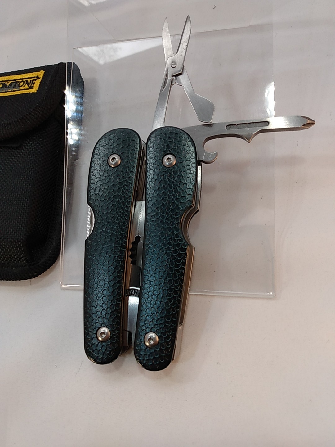 BLACKSTONE Multi Tool with Nylon Pouch – Pliers, Knife, Screwdrivers Sheath