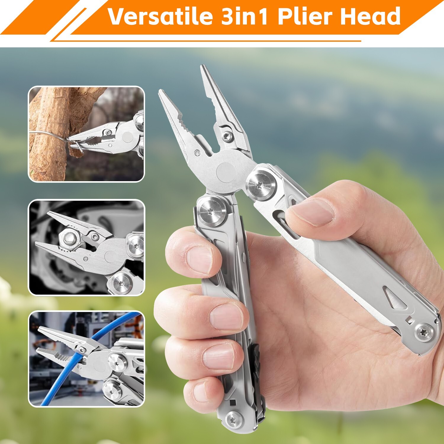 Multi Tool Pliers, 16 in 1 Stainless Steel Multipurpose tool for Adventures