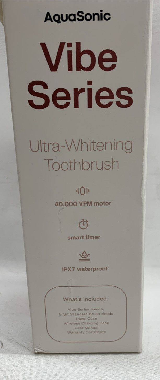 Aquasonic Vibe Series Ultra-Whitening Electric Toothbrush w/Smart Timer 40k VPM