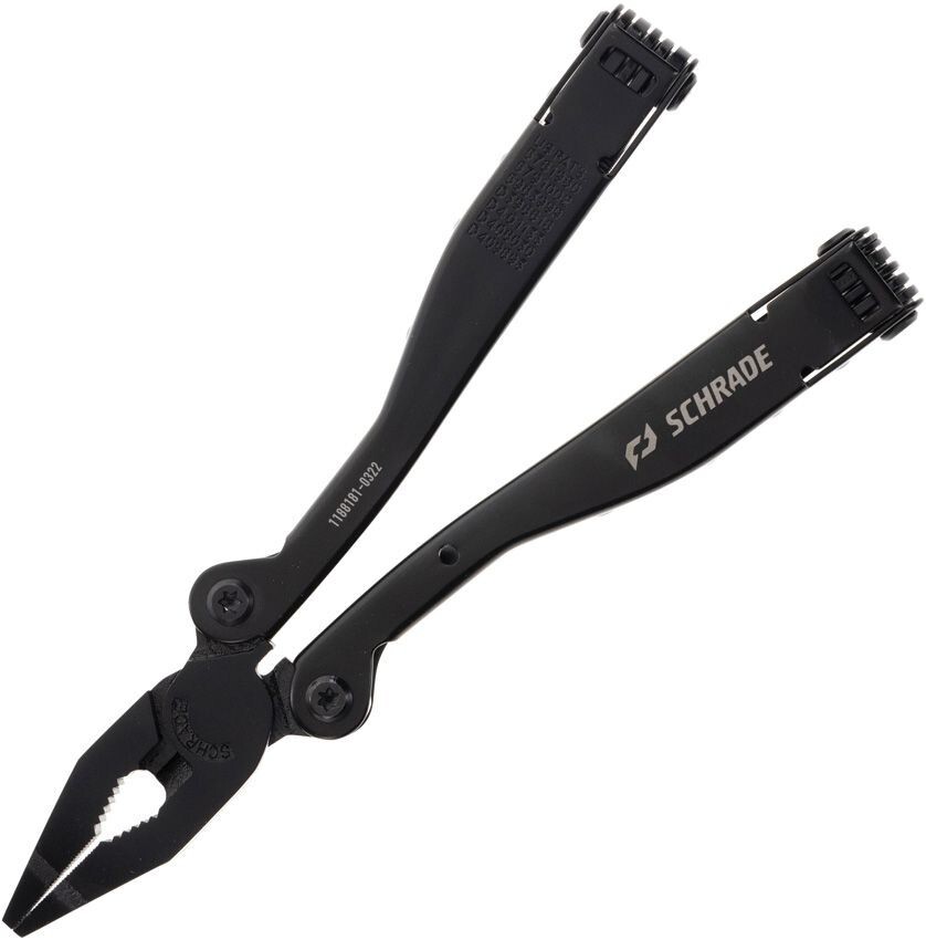 Schrade Tough Tool Multi-Tool Black Numerous Tools Black With Stainless Handles