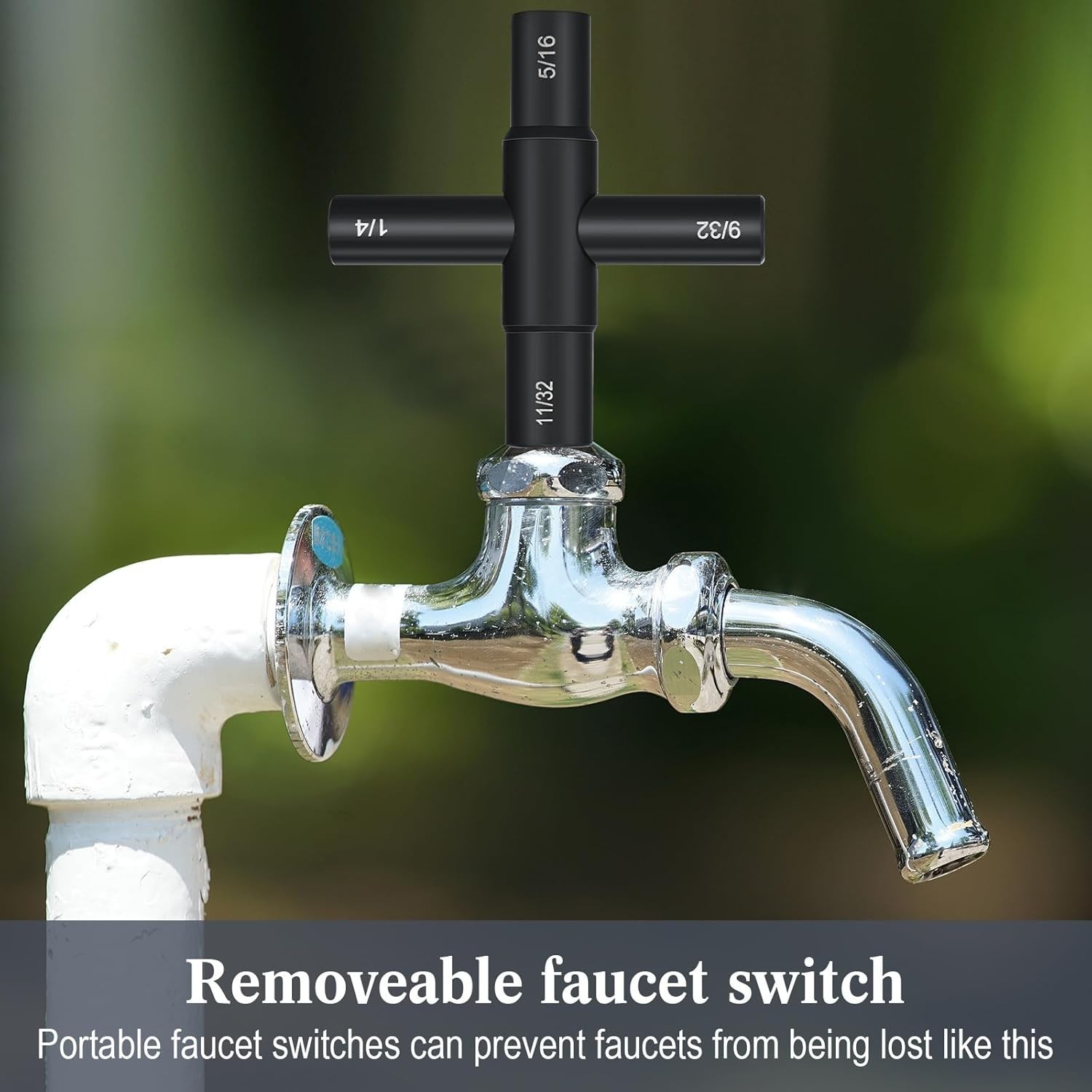 2 Pcs 4-Way Sillcock Water Key Set – Durable Steel Wrench for Efficient Plumbing