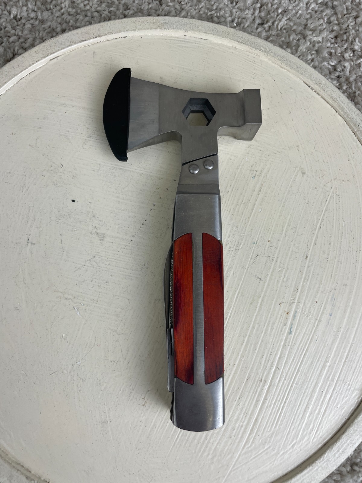 Sheffield 12301 Camper 12-in1 Multi-Tool Handheld Axe Head Spike Hammer