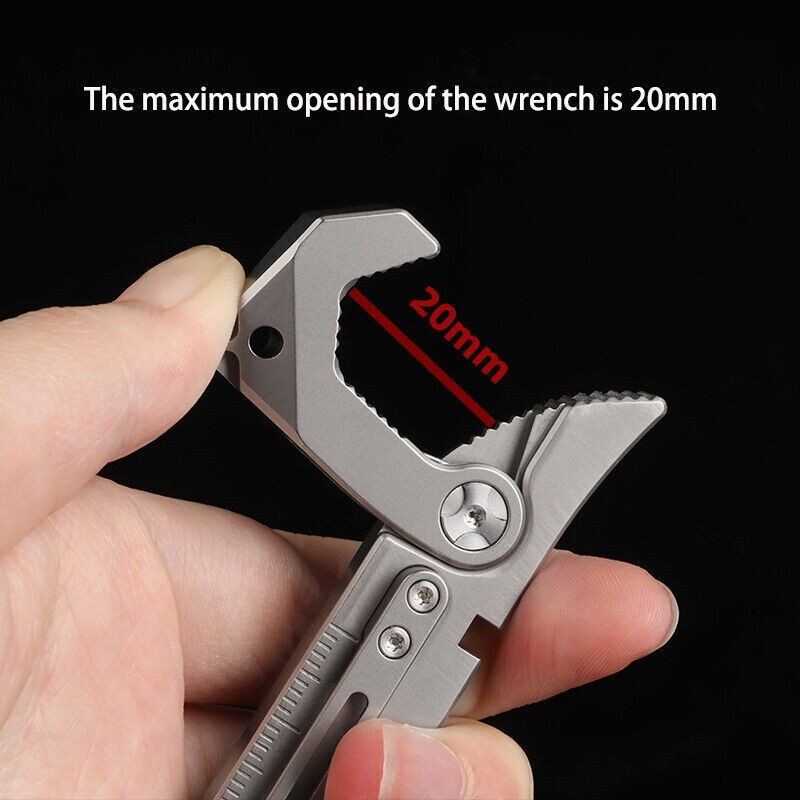 NEW Titanium Crowbar Pry Bar Scalpel Balde Knife Spanner EDC Tool Bottle Opener