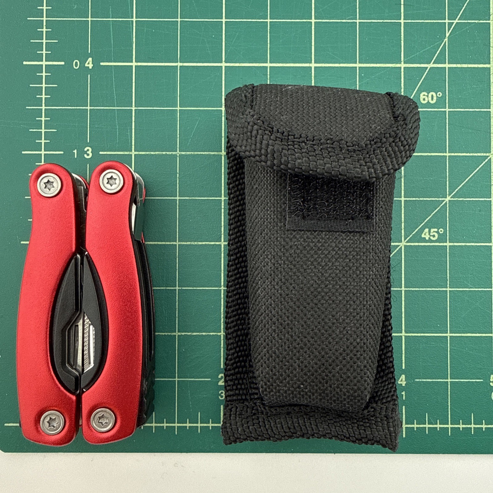 9 Function RED Keychain Pocket Multitool Multi Tool w/ Pliers Knife Screwdriver