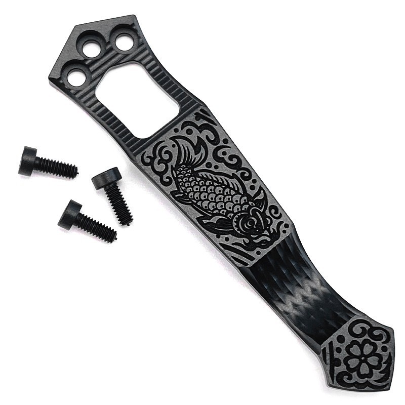 Ti2Steel Flame Titanium Pocket Clip for Emerson 3-Hole Koi Knife Clip