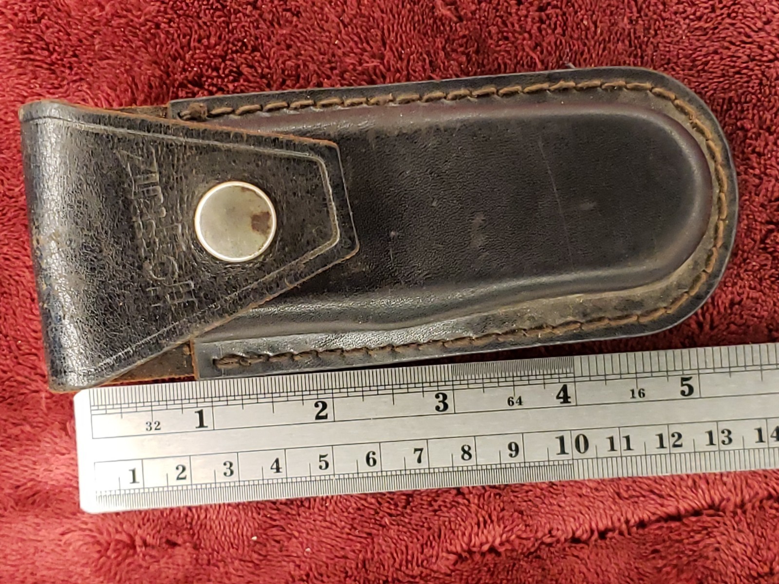 Hoffritz Brand Stitched Leather Sheath 5″