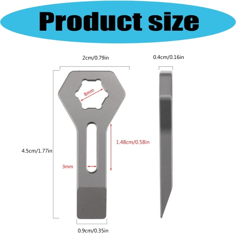 Stylish Metal Alloy Mini Pry Bar With Practical Functions For Everyday Carry