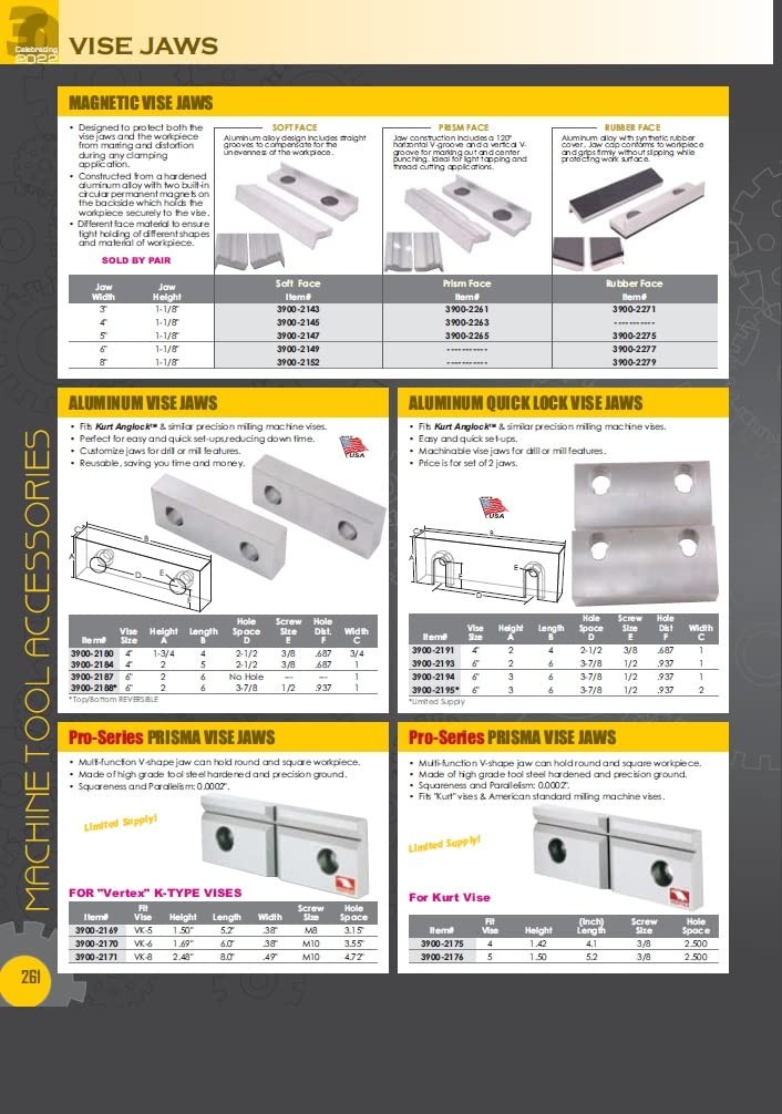 3900-2125 Tool Steel Universal Work Stop