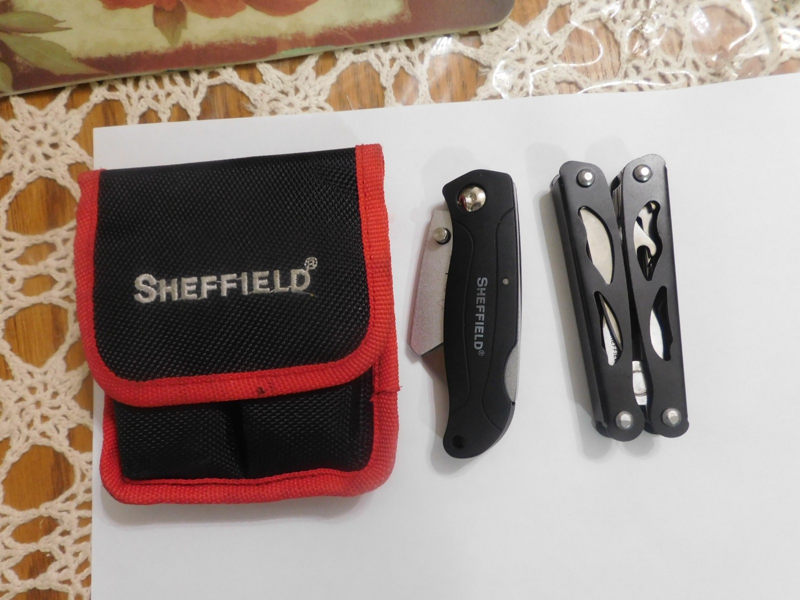 Sheffield 2 Pc. Precision Knife & Multi Tool With Belt Pouch