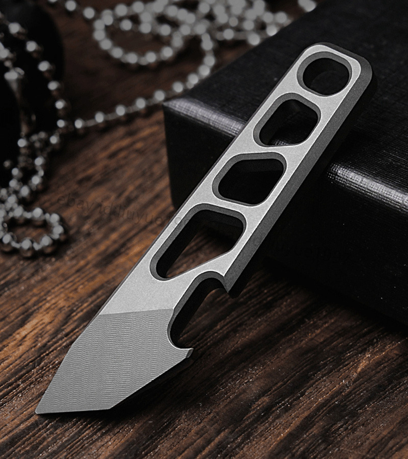 Titanium Pry Bar Pendant Crowbar Bottle Opener Keychain Outdoor EDC Multi Tool