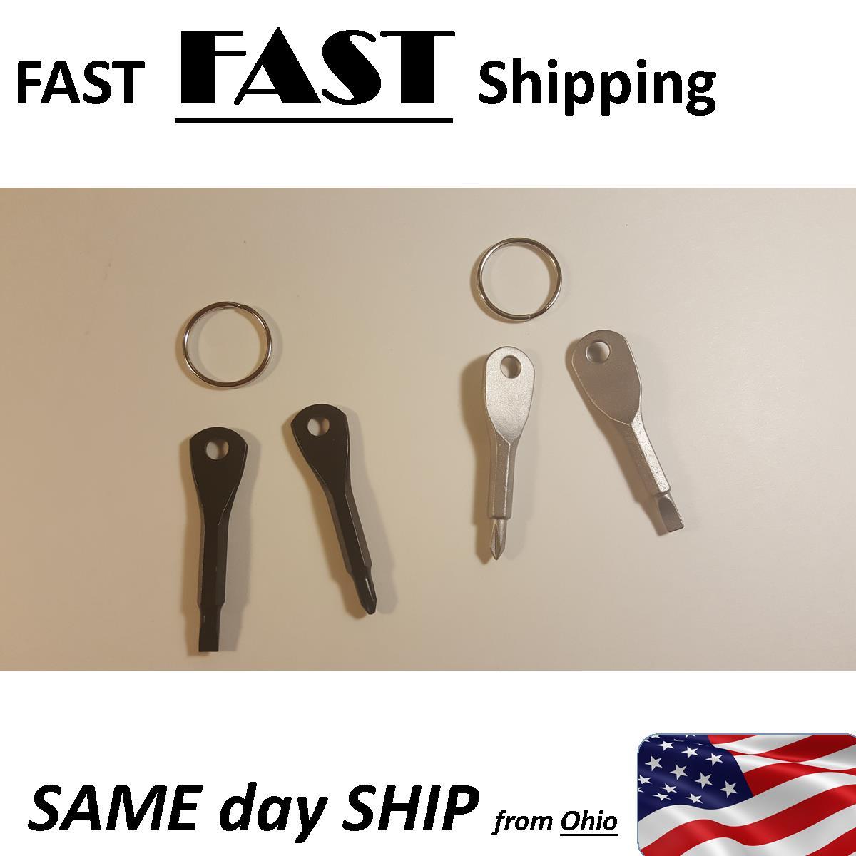 Key size SCREWDRIVER – fits on your key chain — 2 SETS