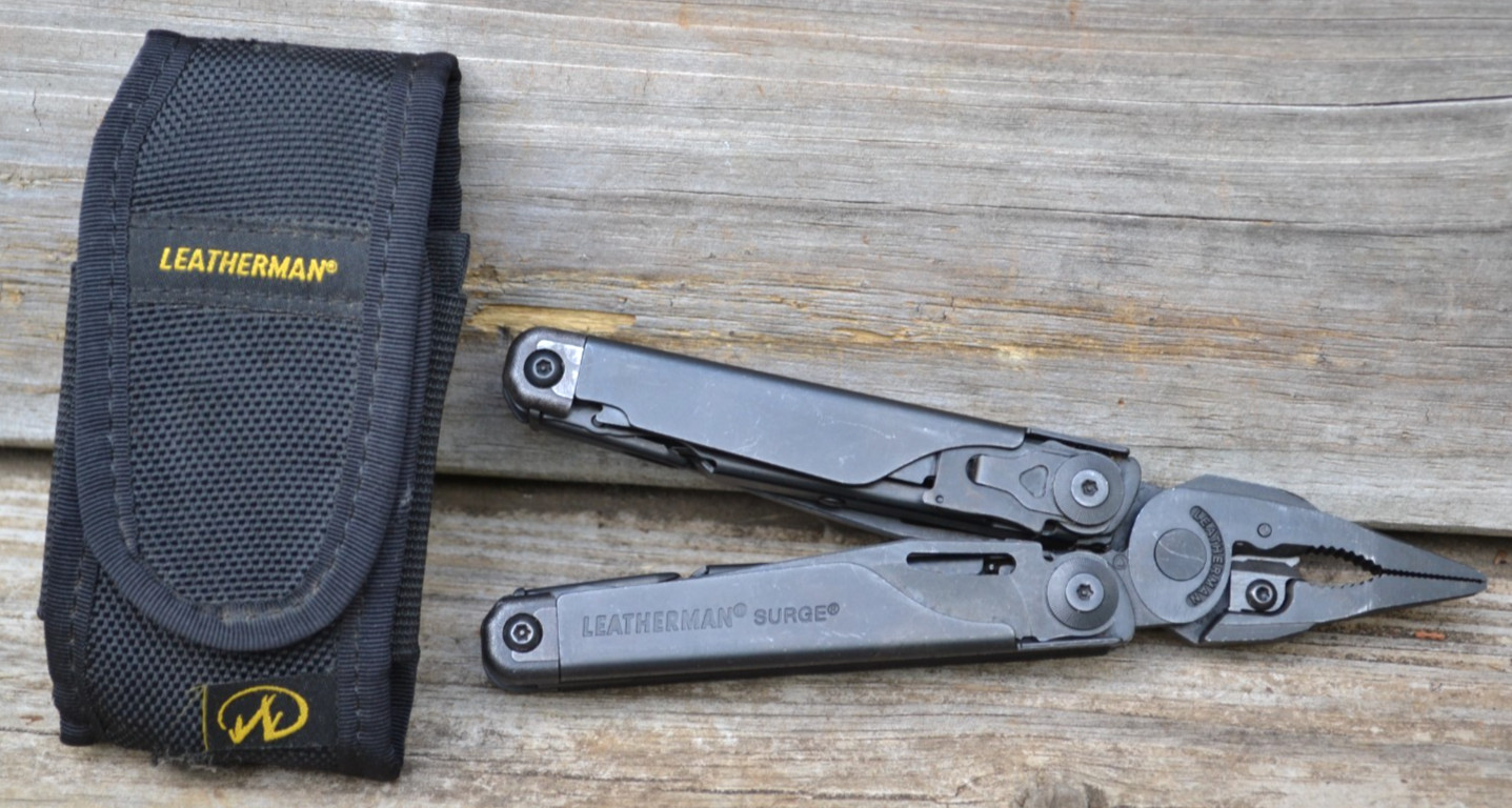 Leatherman Surge Black Oxide Stainless Multi-Tool Knife & Scissors With Sheath