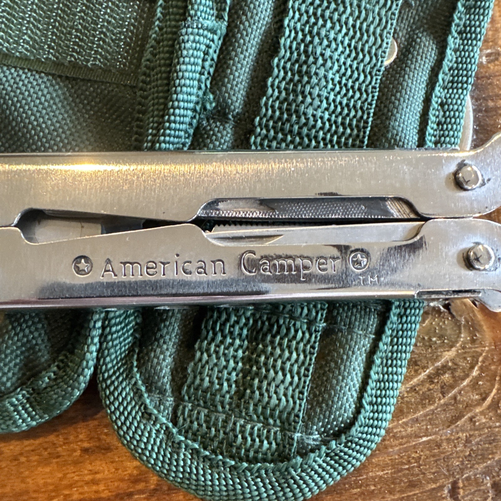 Vintage American Camper Stainless Steel Multi Tool W/ Nylon Case & Bits
