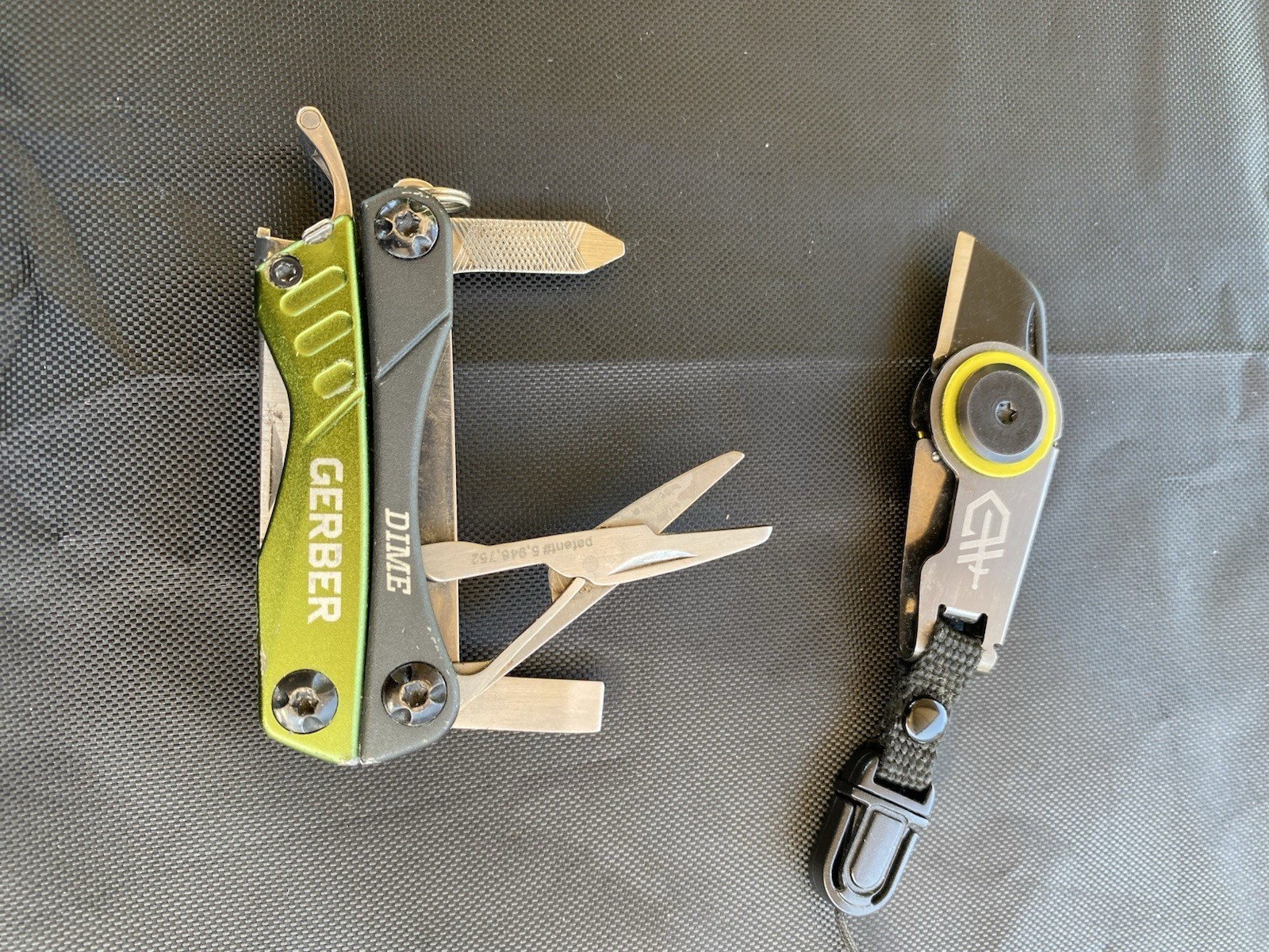 GERBER Dime Multi Tool & Keychain Knife Green Lanyard Zipper Pull L@@K L@@K!