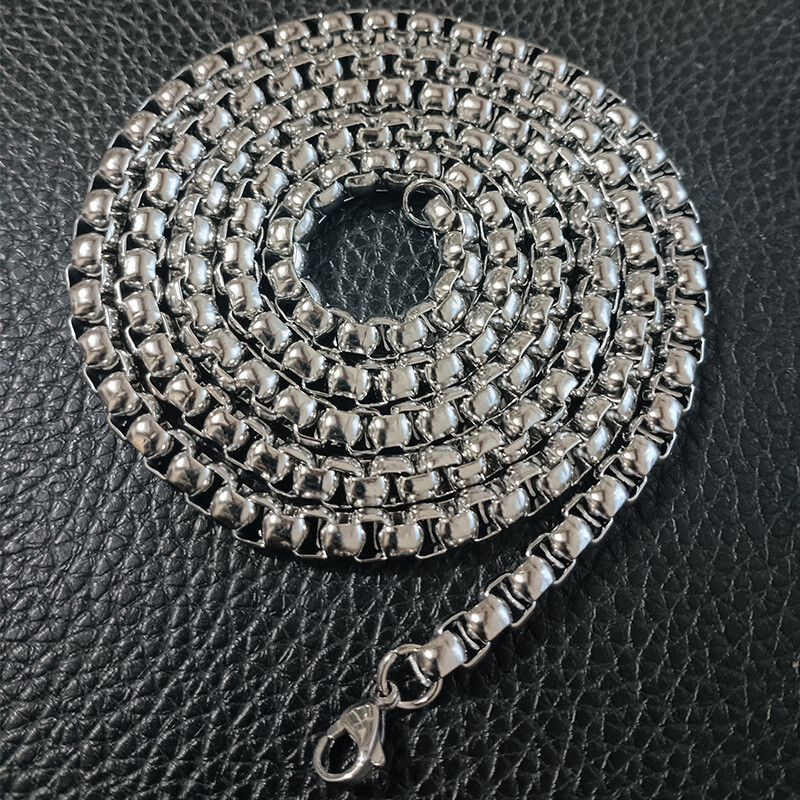 Mens Cuban Link Chain Tactical Bracelet Titanium Steel Defense Survival Necklace
