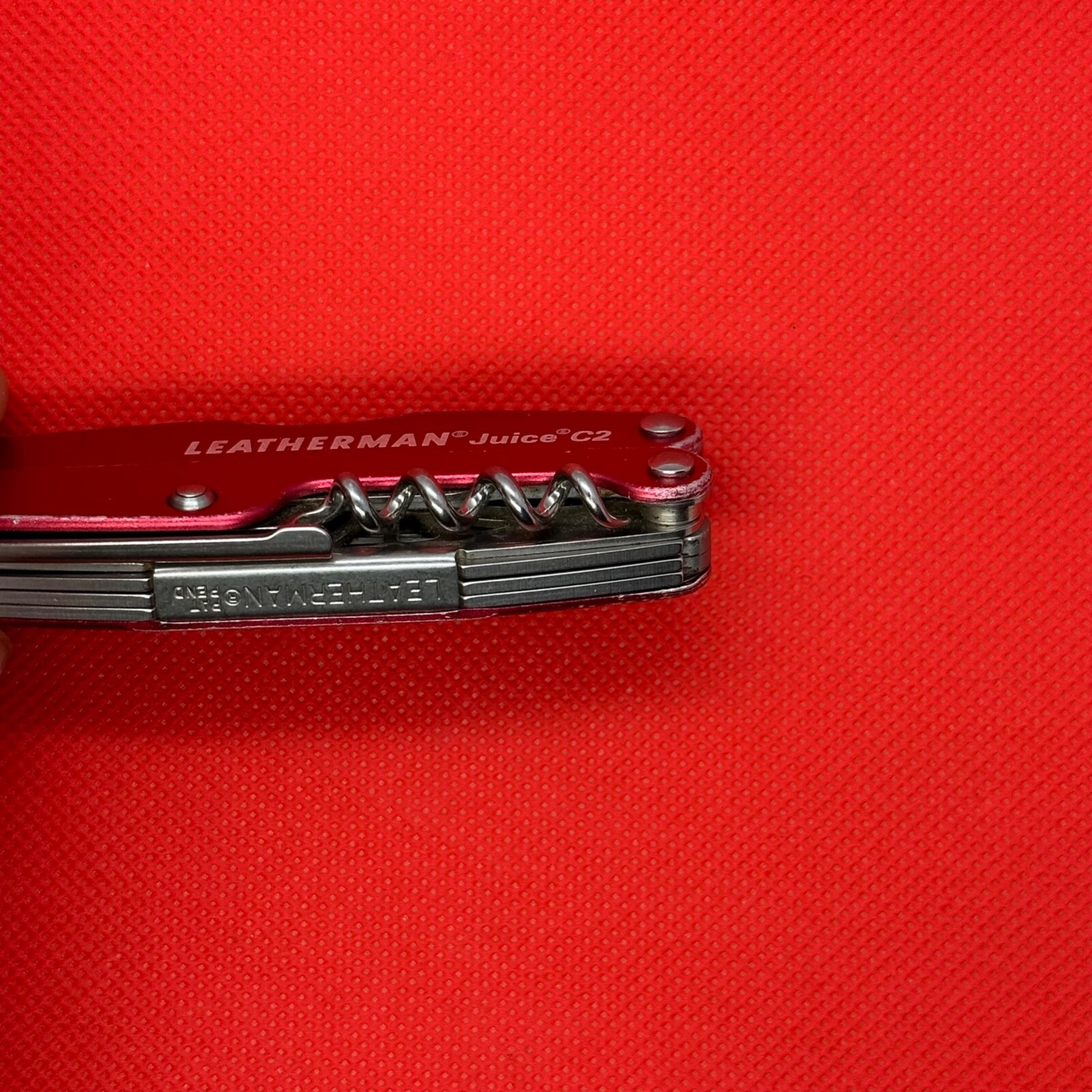 Retired Gen 1 Red “Carolina Hurricanes” Leatherman Juice C2 Multitool. **READ**