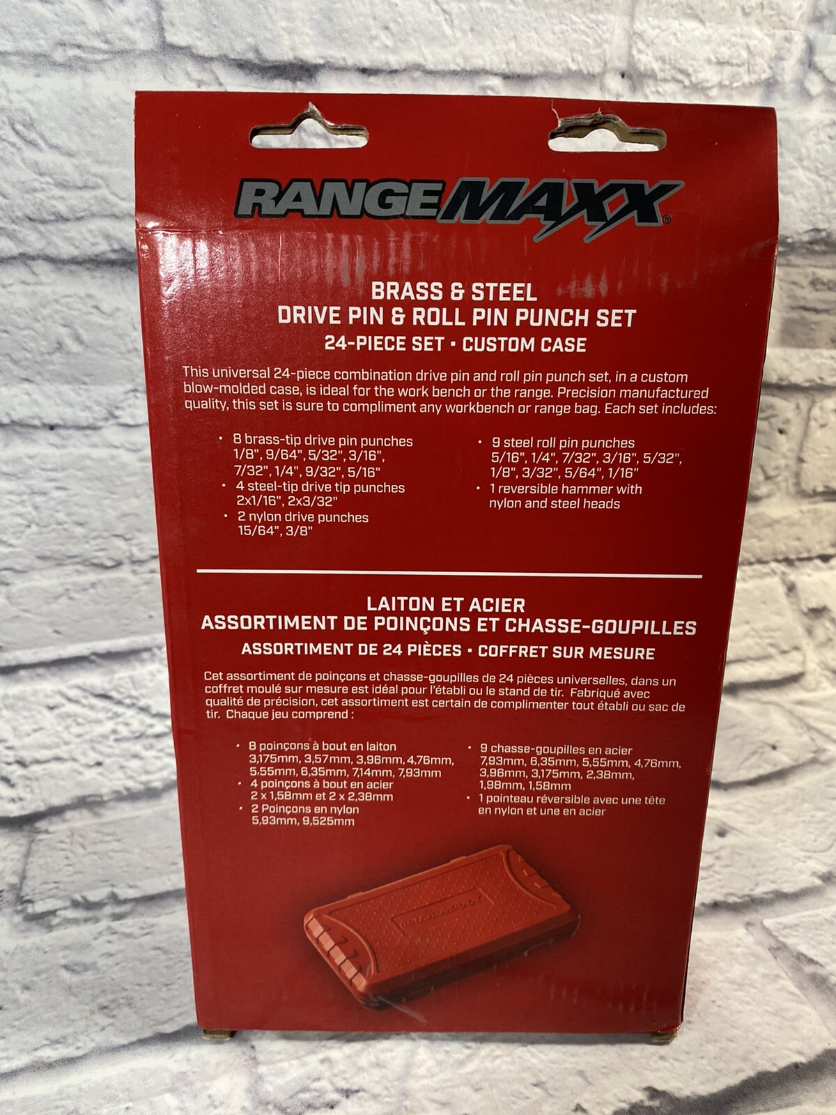 Range Maxx Brass & Steel Drive Pin & Roll Pin Punch Set 24 Piece Punch Set