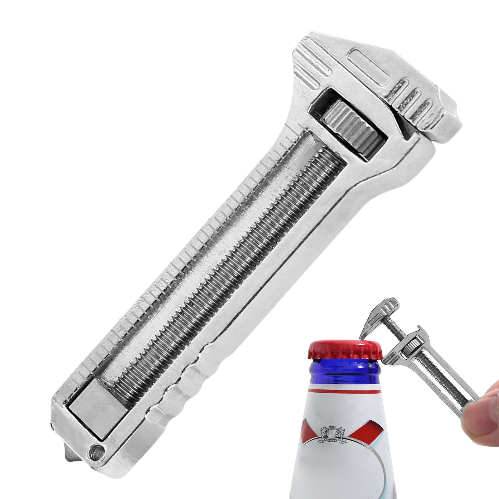 Mini Multitool Wrench Compact Metal Pocket Adjustable Wrench Multitool