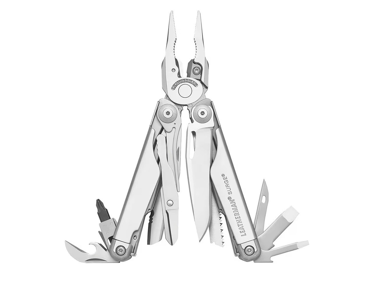 Leatherman Wave+ 21-in-1 Multi-Tool, Part Serrated 3″ Blade, Clip