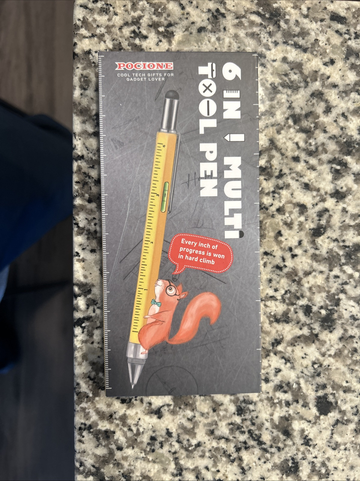 Pocione 6 in 1 Multi Tool Pen NIB Stylus Level Ruler Screwdriver