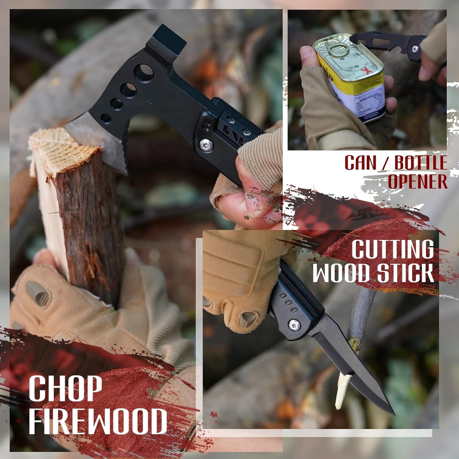 Versatile Multitool with Axe & Hammer – Stylish Presents for Outdoor Adventurers