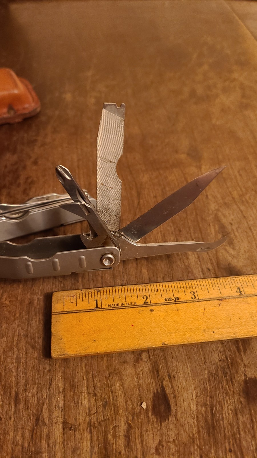 Vintage Schrade Tough Tool ST1 Multi-Tool w/ Leather Sheath USA Gift Pliers