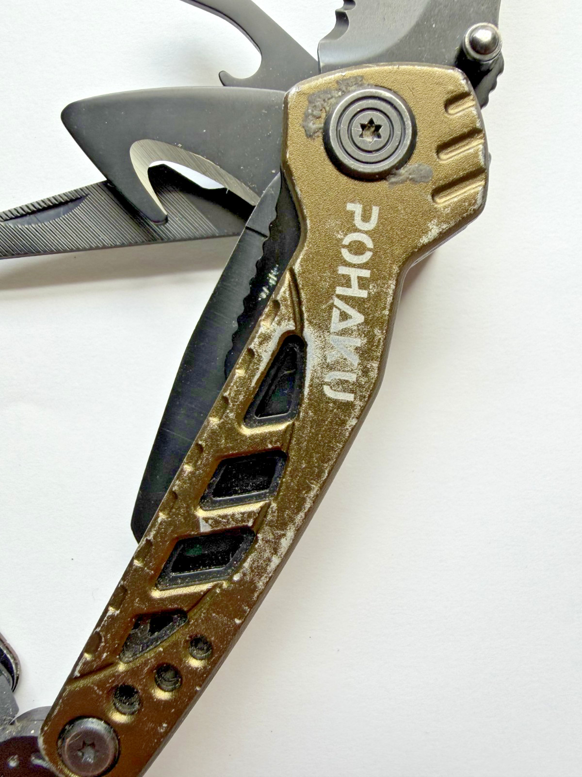 Lot of 2 Pohaku 13-in-1 Pocket Multitools, Multi Tool with Pliers, 3″ Blade, Saw