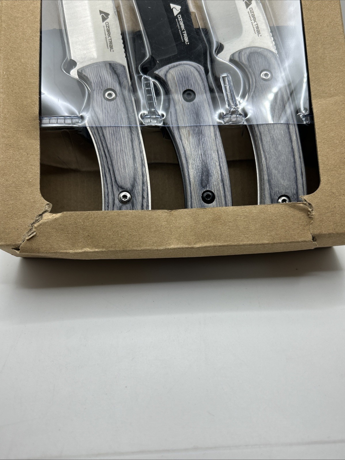 Ozark Trail 6 Pieces Hunting Knives Set, 3- 8 inch Fixed Blade Knife, 3 Sheaths