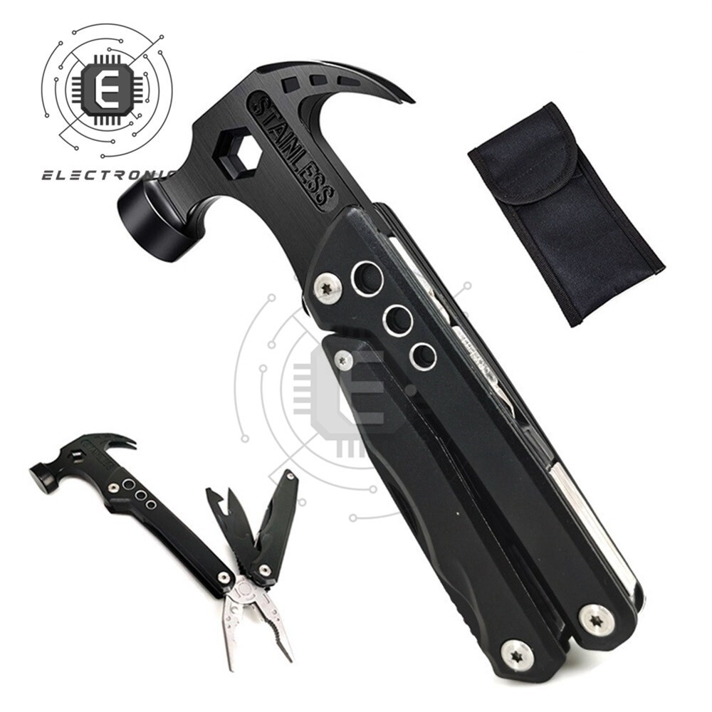 Stainless Steel Pliers Multitool Combination Outdoor Mini Multifunctional Hammer
