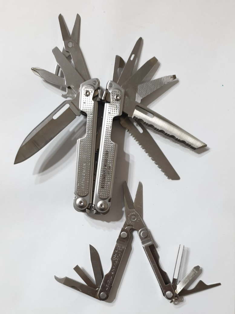 🔥🔥🔥 Leatherman Rare Retired Free P4 One Hand Opening + Micra Multi Tool