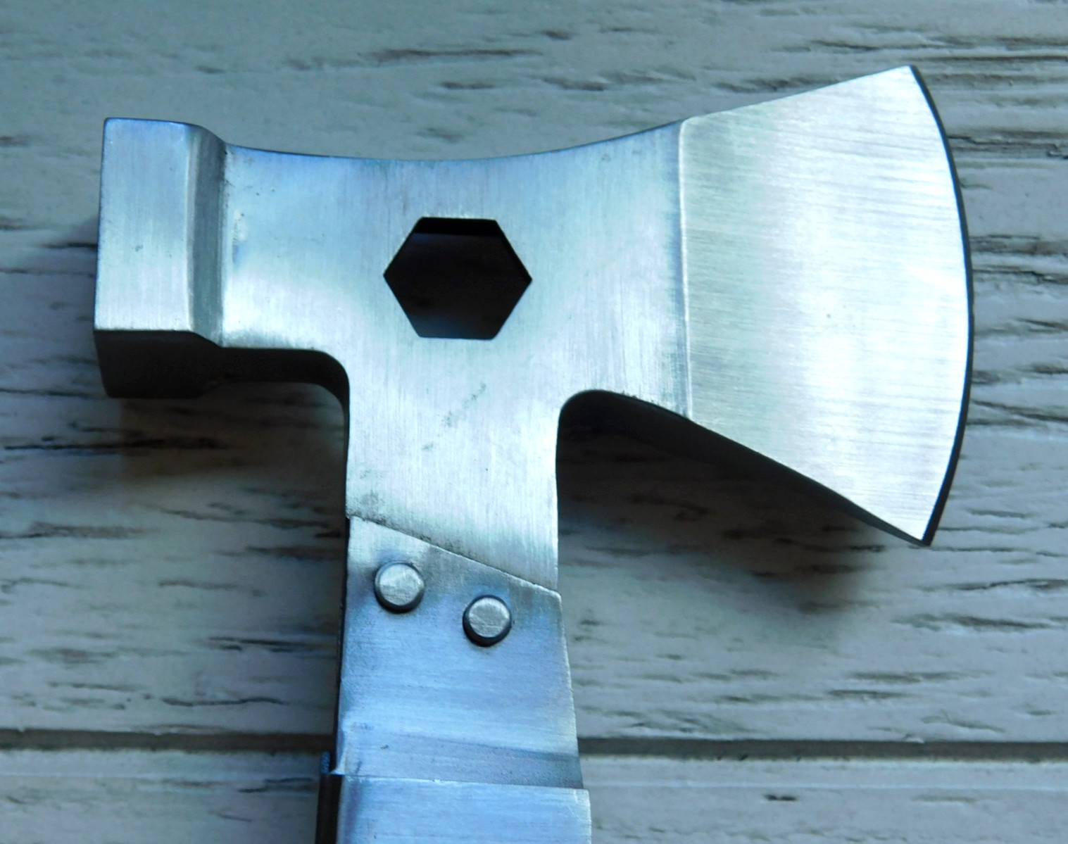 Multi-Tool Unused Stored 6″ Wood Handle Hatchet Blades Screwdriver Hammer File++
