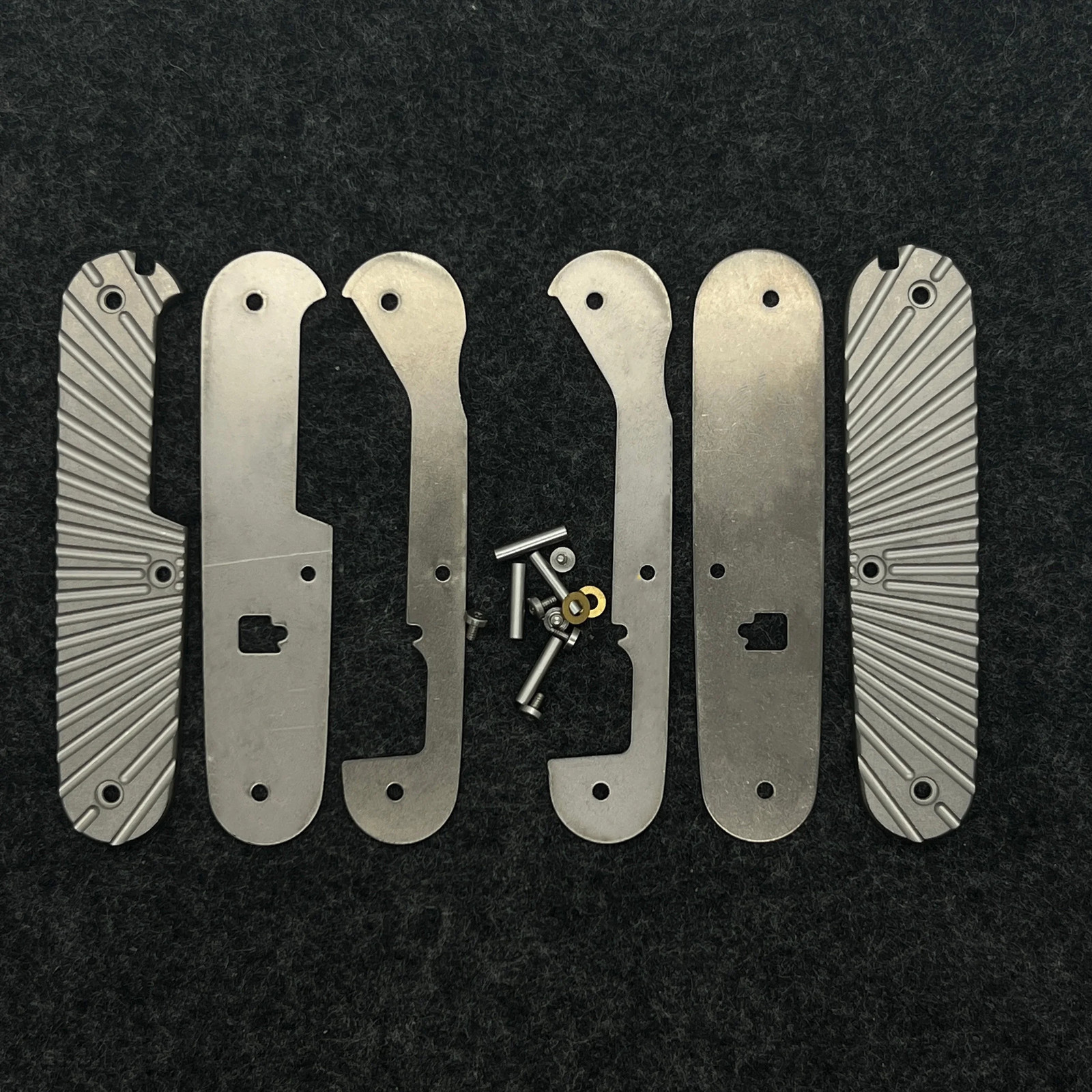 3 Layers Titanium Alloy Handle Grip Scales With Corkscrew For 91mm Victorinox