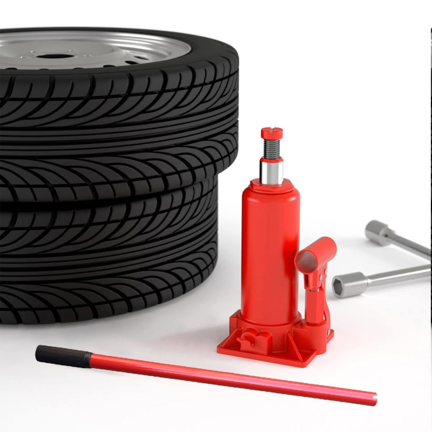 Hydraulic Bottle Jack Handle Replacement for Car SUV Truck – 2t-3t Red Rod