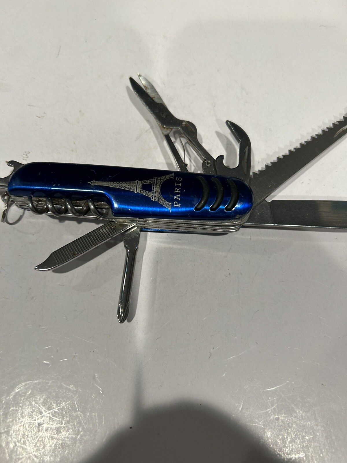 Eiffel Tower / Paris Multi Tool SAK Camo Plastic Handle Scissors Corkscrew