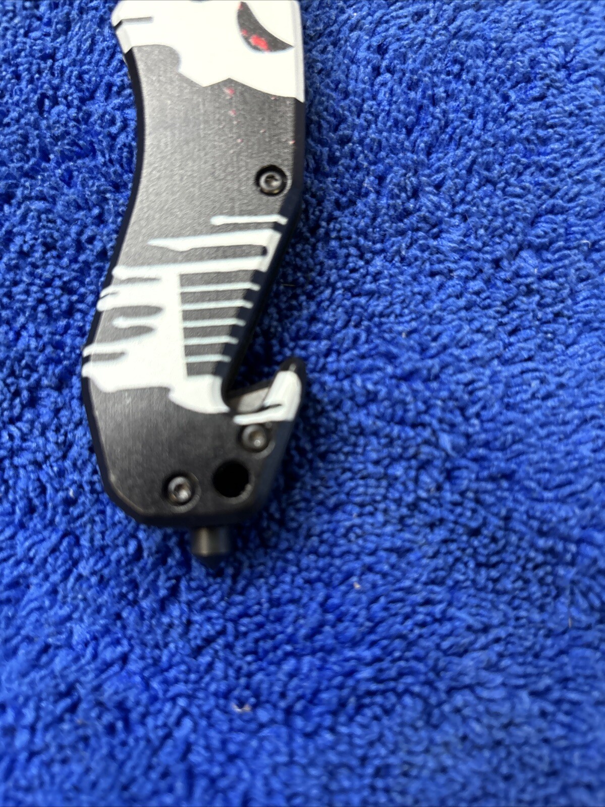 8.5″ Spring Assisted Pocket Knife Tactical Folding Knives Skull Black Tactic