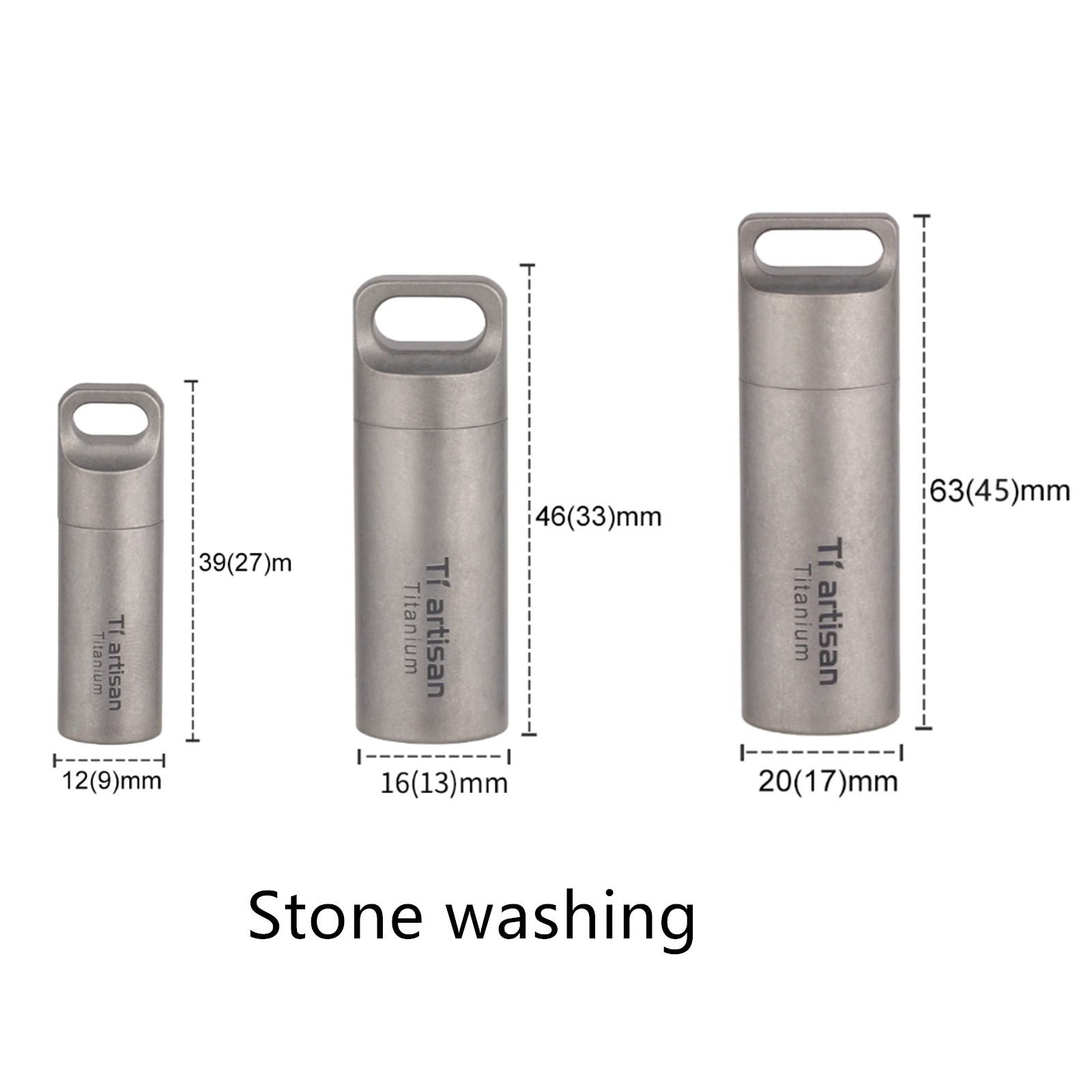 Tiartisan Outdoor Titanium Alloy Waterproof Pill Box Case Container Survival EDC