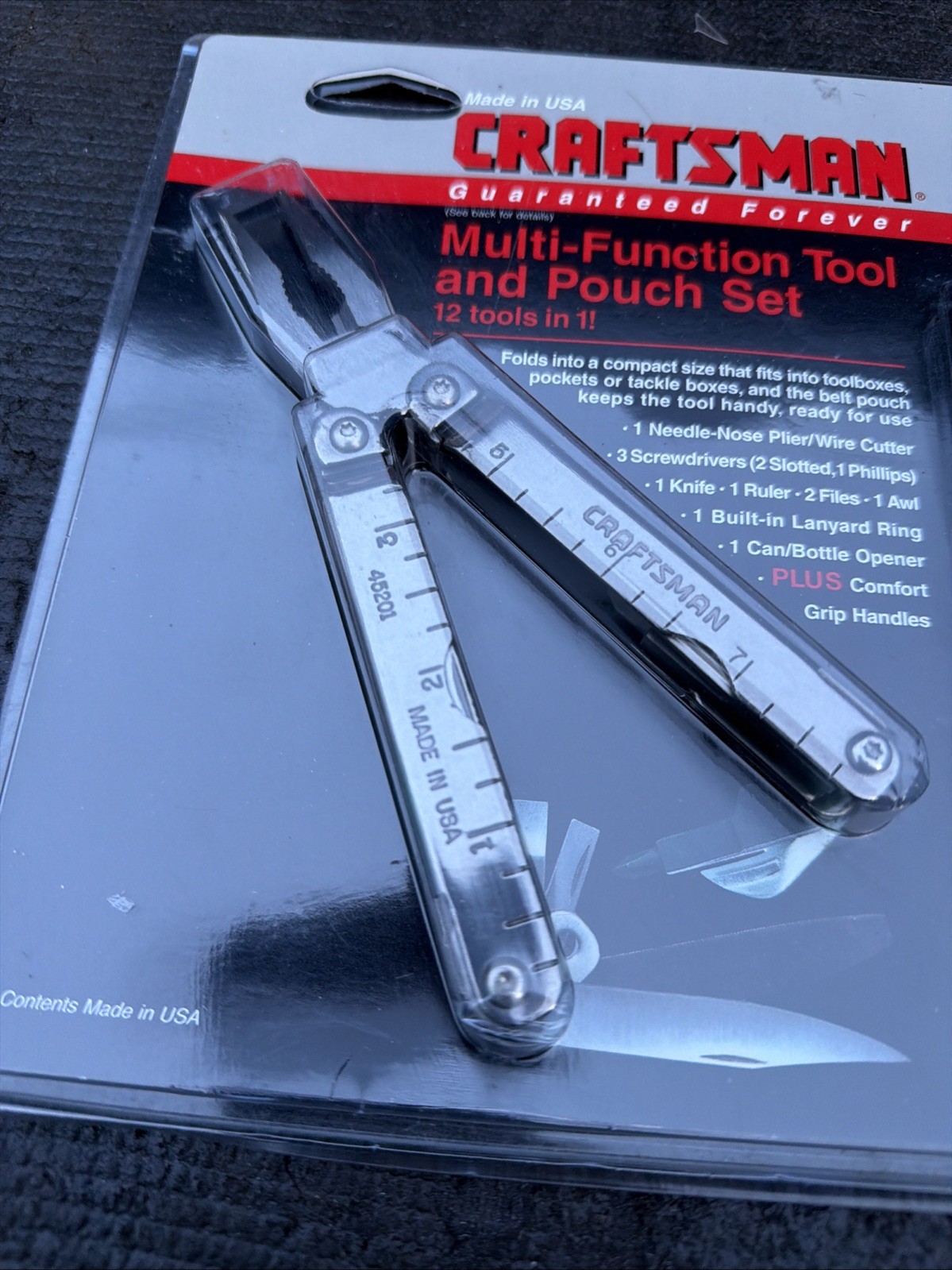 Rare Sears Craftsman USA Nos Multi Function Tool And Pouch Multitool 45201 12 Tl